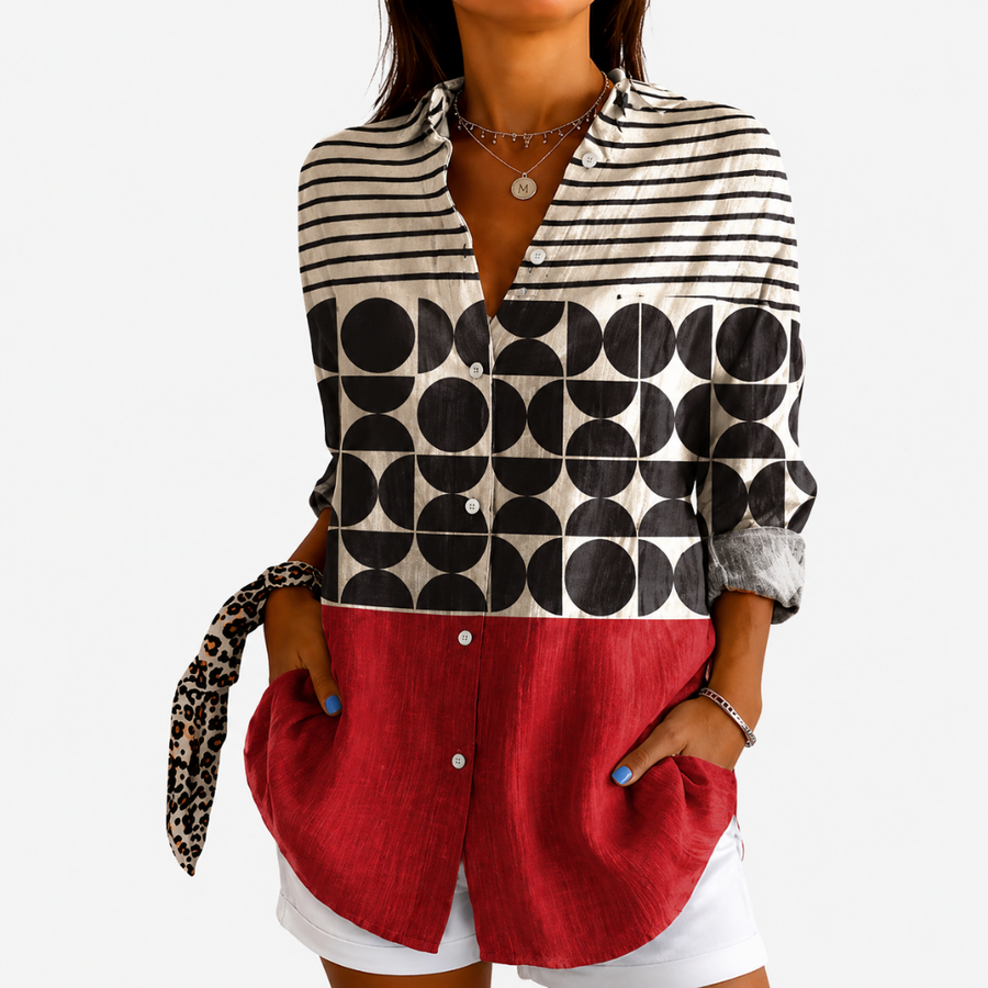 Blusa Fascino Retrò Color-Block