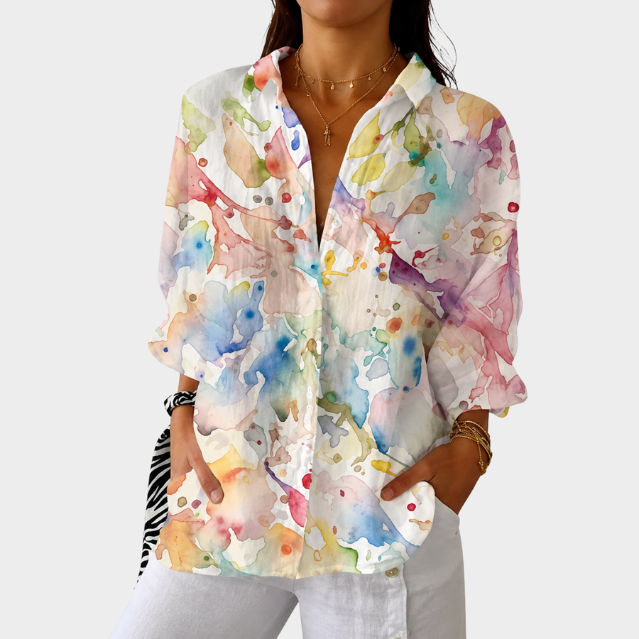 Blusa Leggera Colorata a Stampa