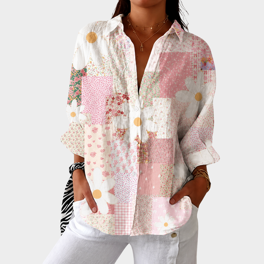 Blusa Leggera Colorata a Stampa