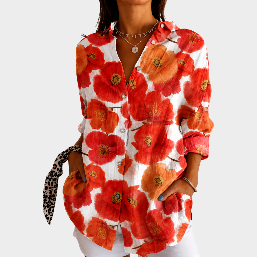 Blusa Leggera Colorata a Stampa