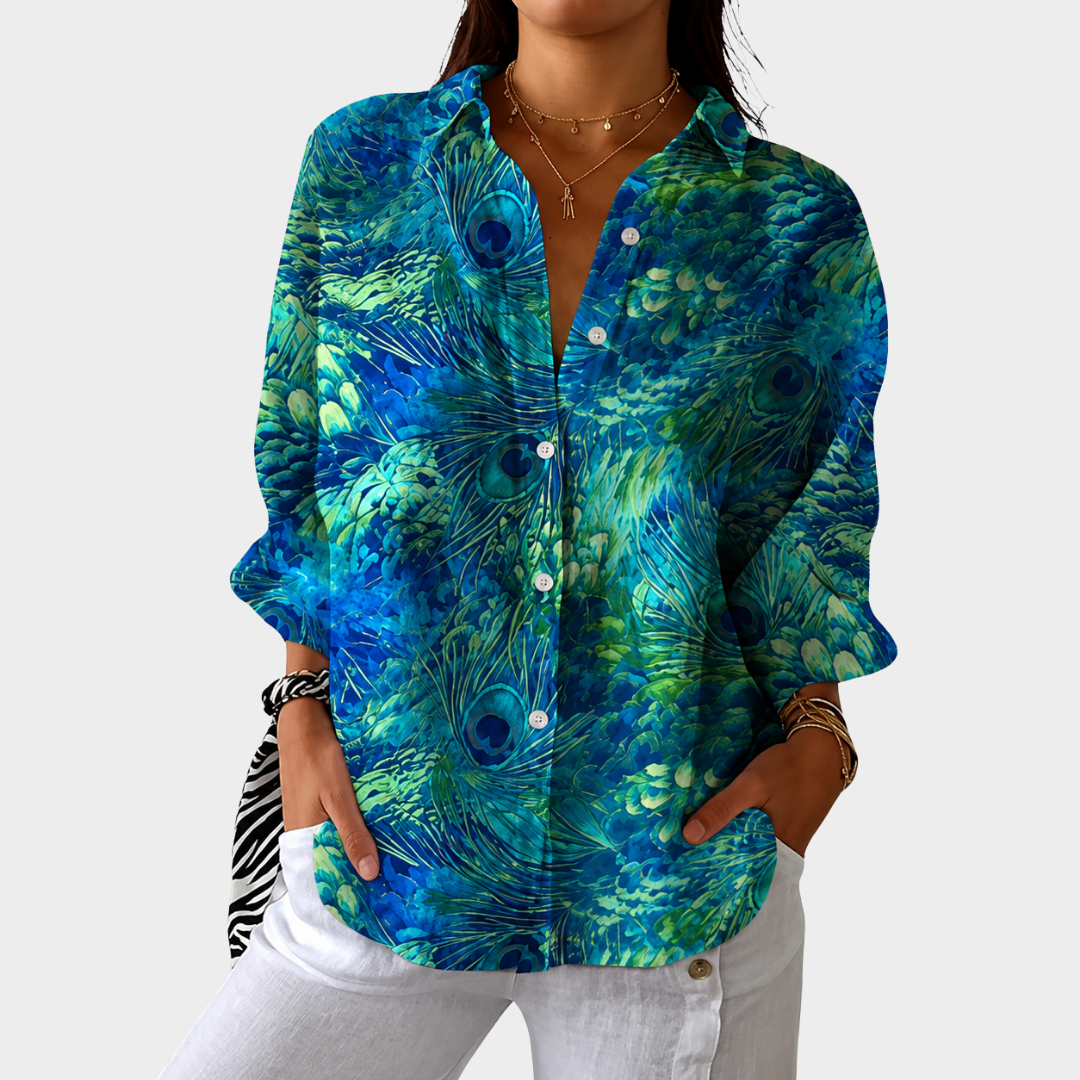 Blusa Leggera Colorata a Stampa