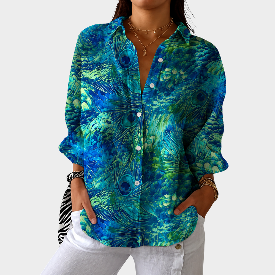 Blusa Leggera Colorata a Stampa