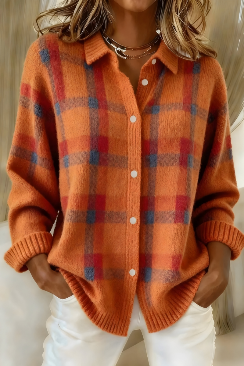Celia | Cardigan in maglia a quadri