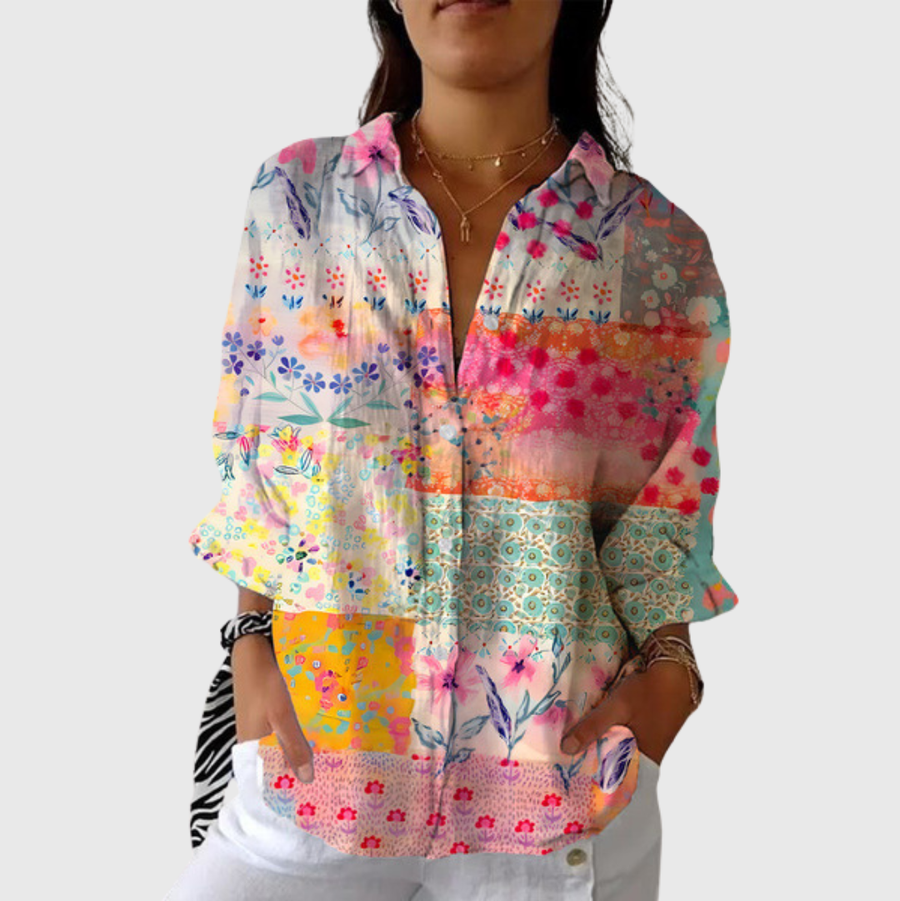 Blusa Leggera Colorata a Stampa