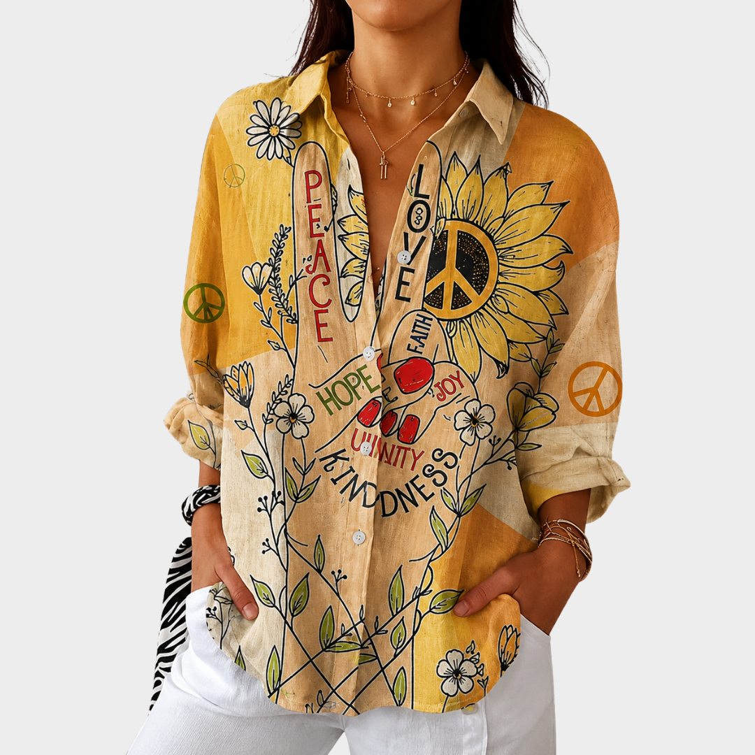Blusa Leggera Colorata a Stampa