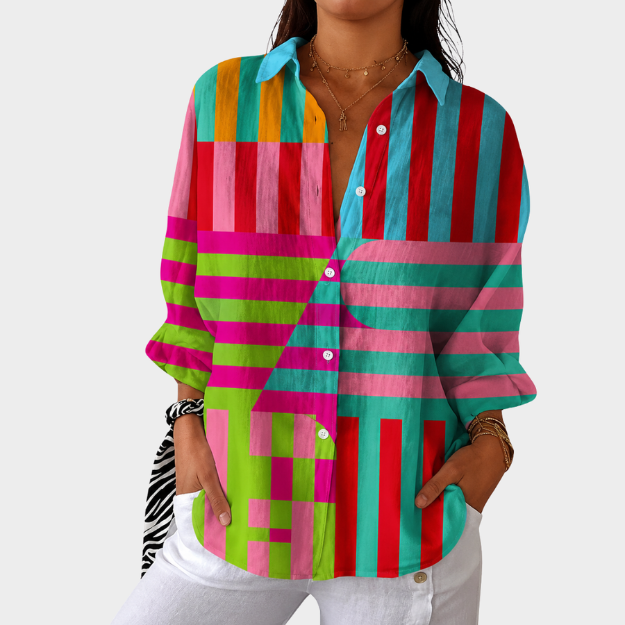 Blusa Leggera Colorata a Stampa