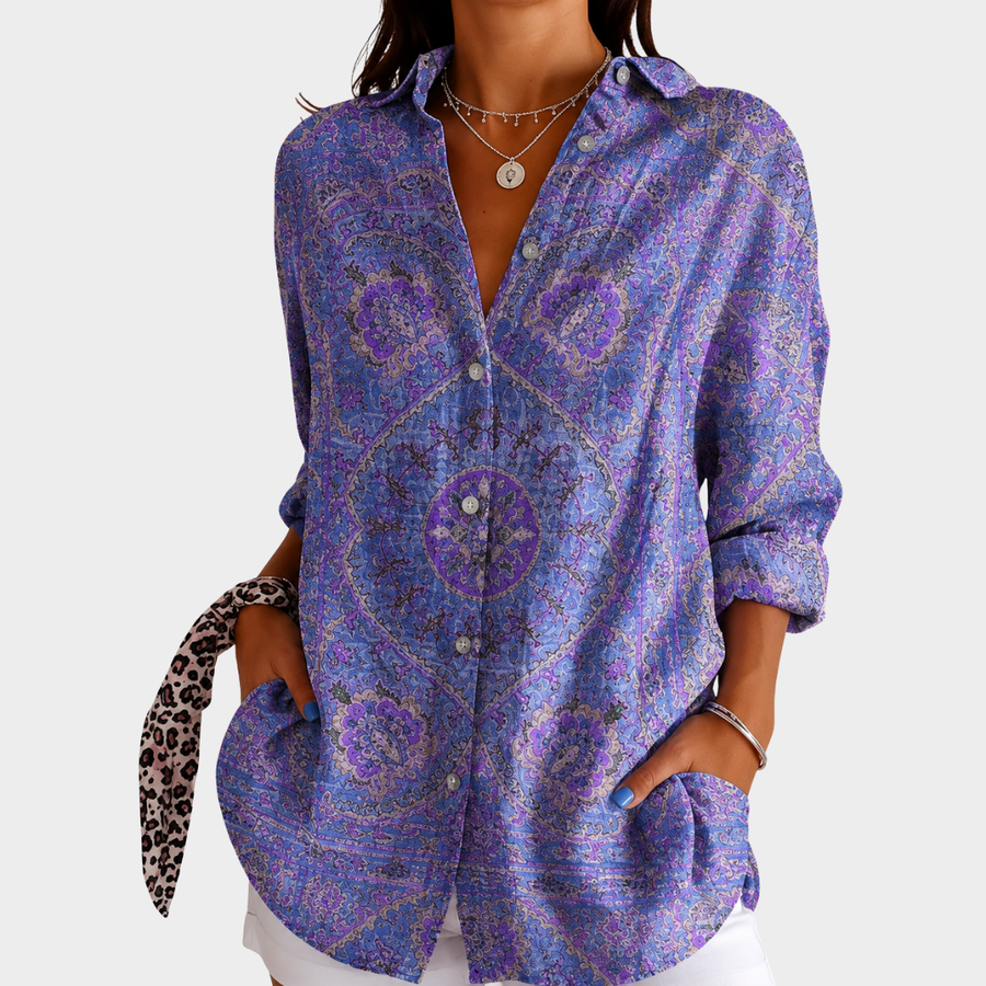 Blusa Leggera Colorata a Stampa
