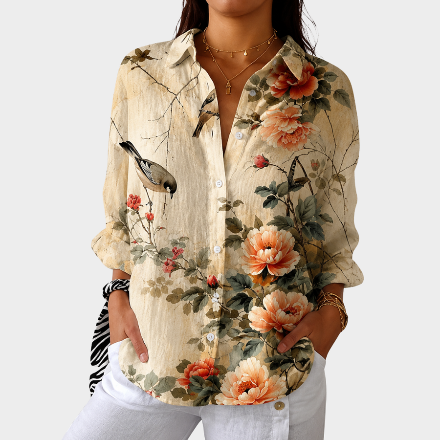 Blusa Leggera Colorata a Stampa