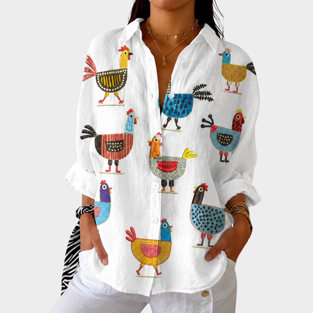 Blusa Leggera Colorata a Stampa