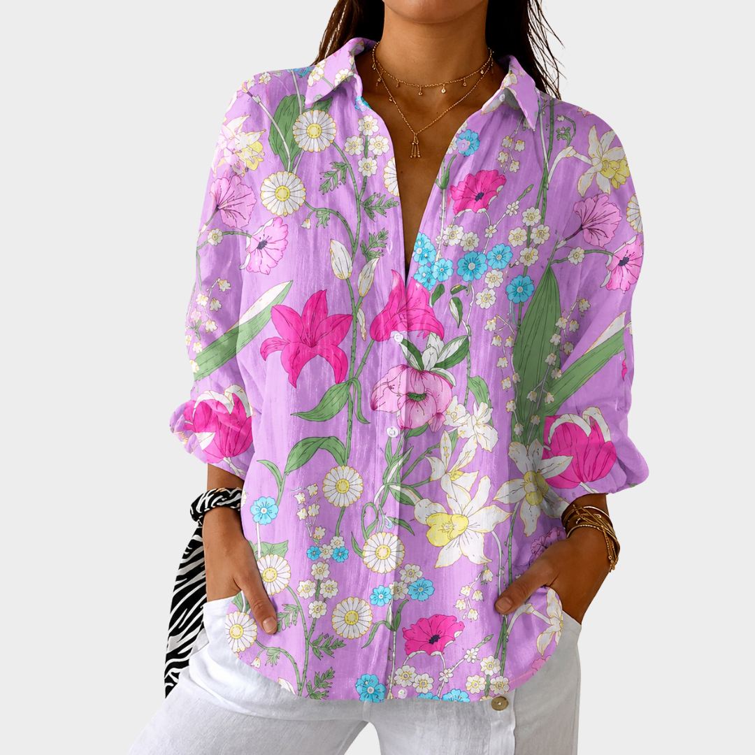 Blusa Leggera Colorata a Stampa