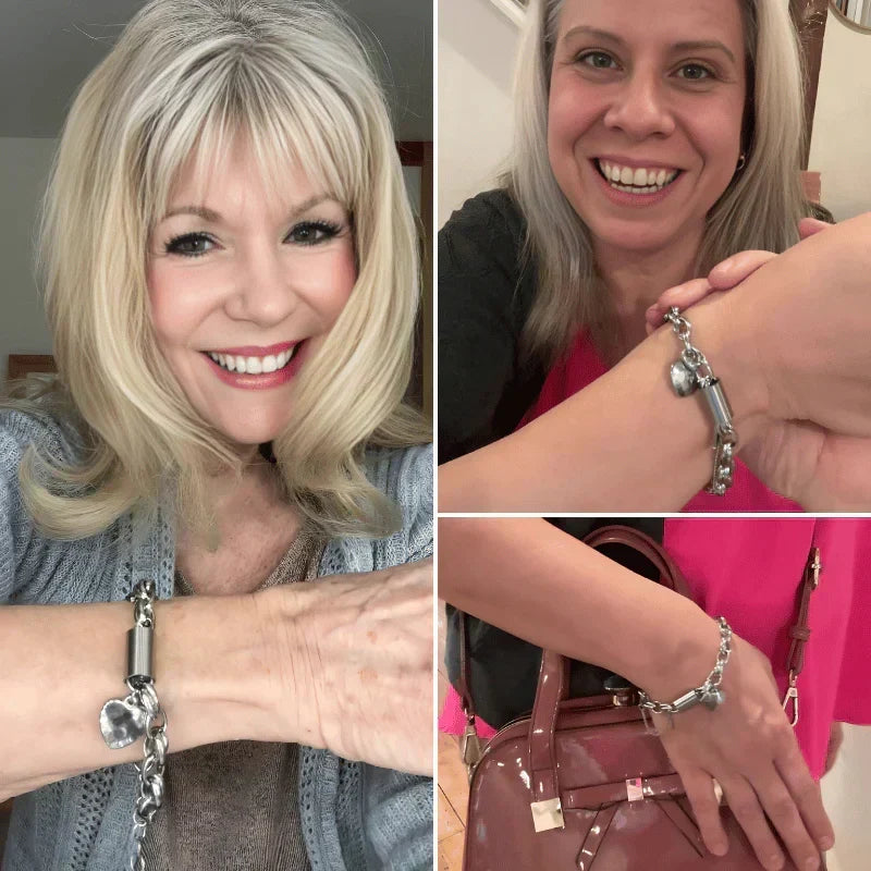 Bracciale spesso a forma di cuore in oro