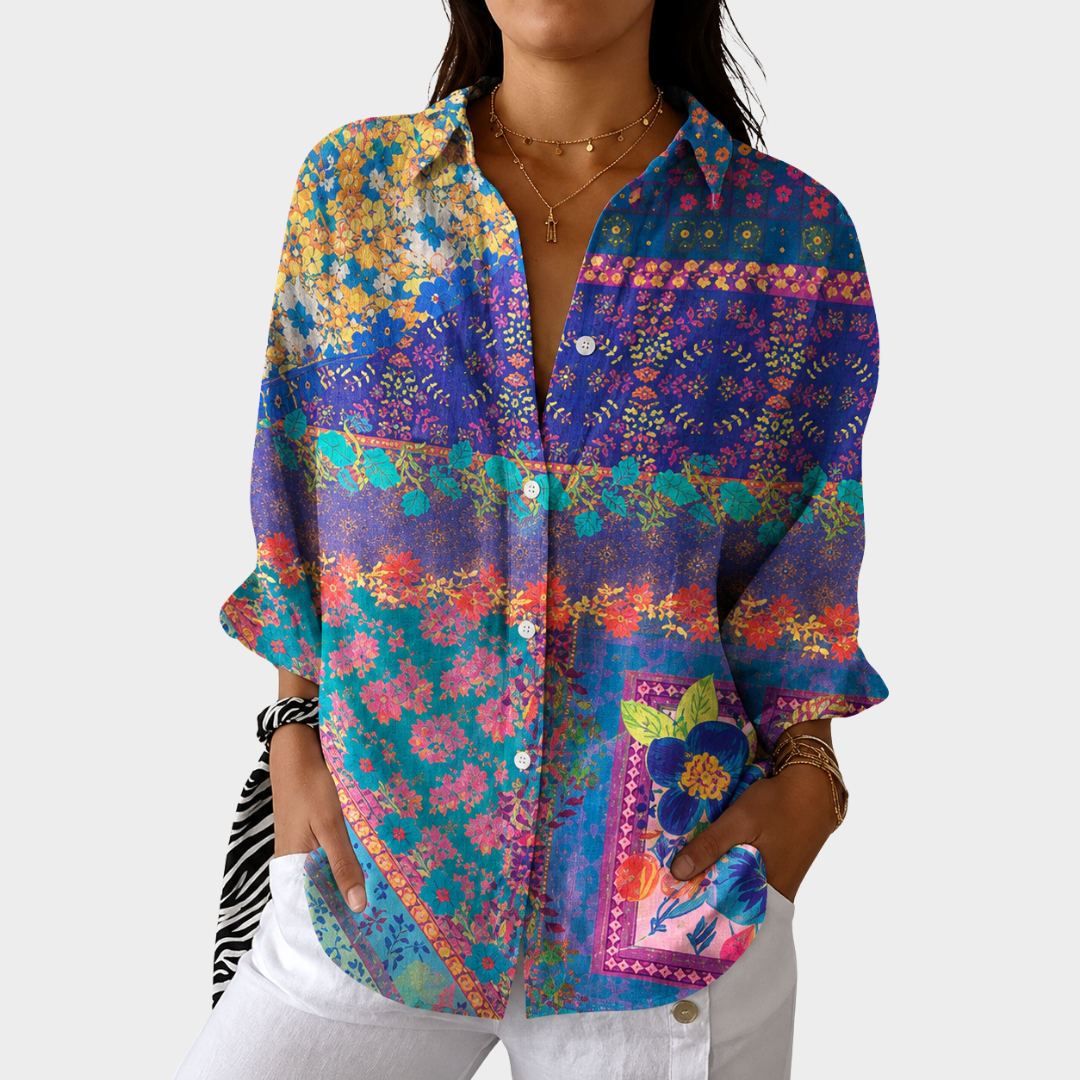 Blusa Leggera Colorata a Stampa