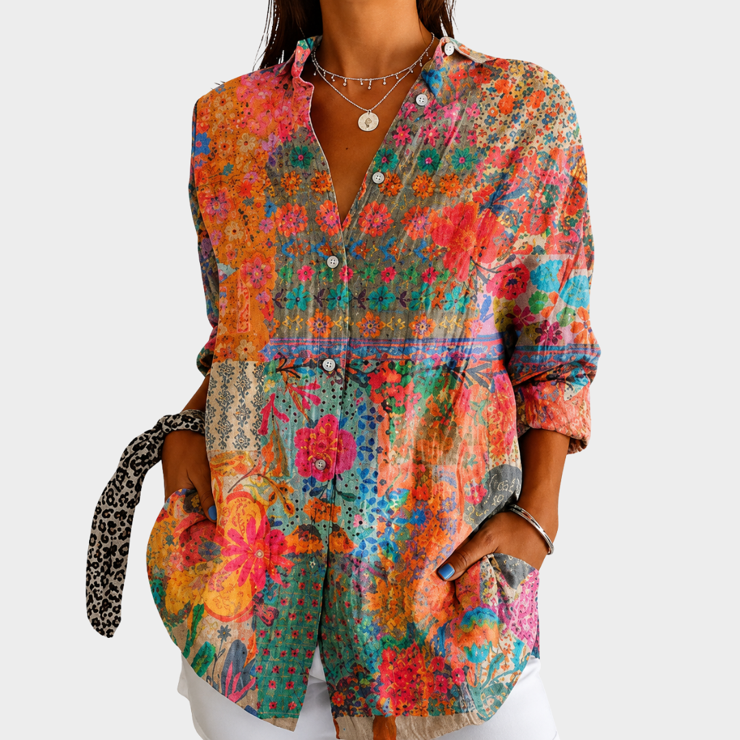 Blusa Patchwork Fiori di Campo al Sole
