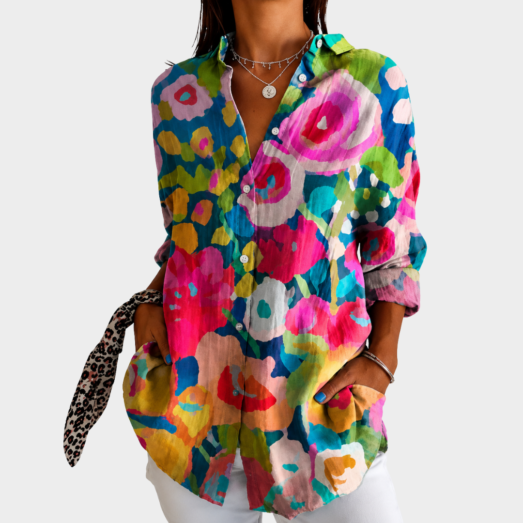 Blusa Giardino Dipinto Luminoso