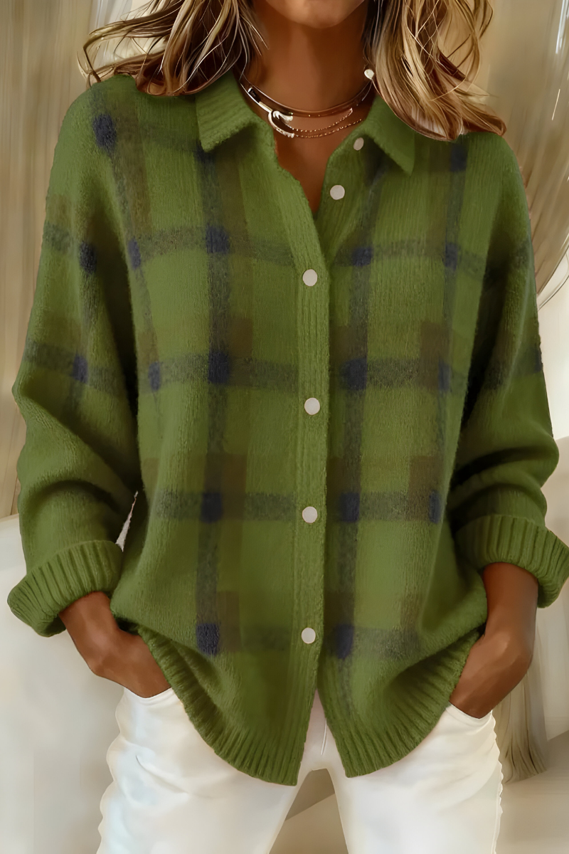 Celia | Cardigan in maglia a quadri