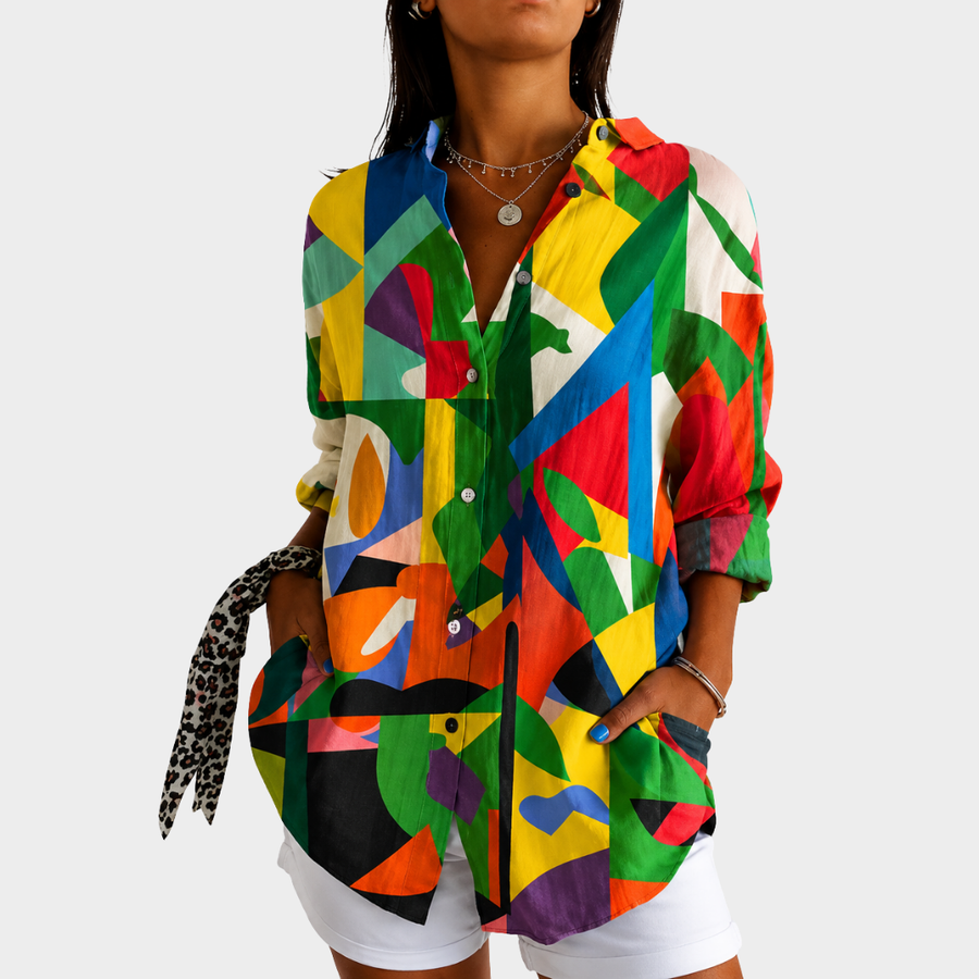 Blusa Artistica Schizzo di Colore