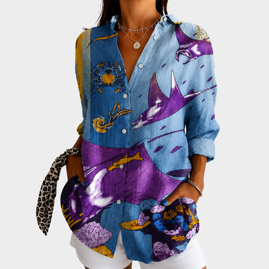 Blusa Artistica Sogni d'Oceano