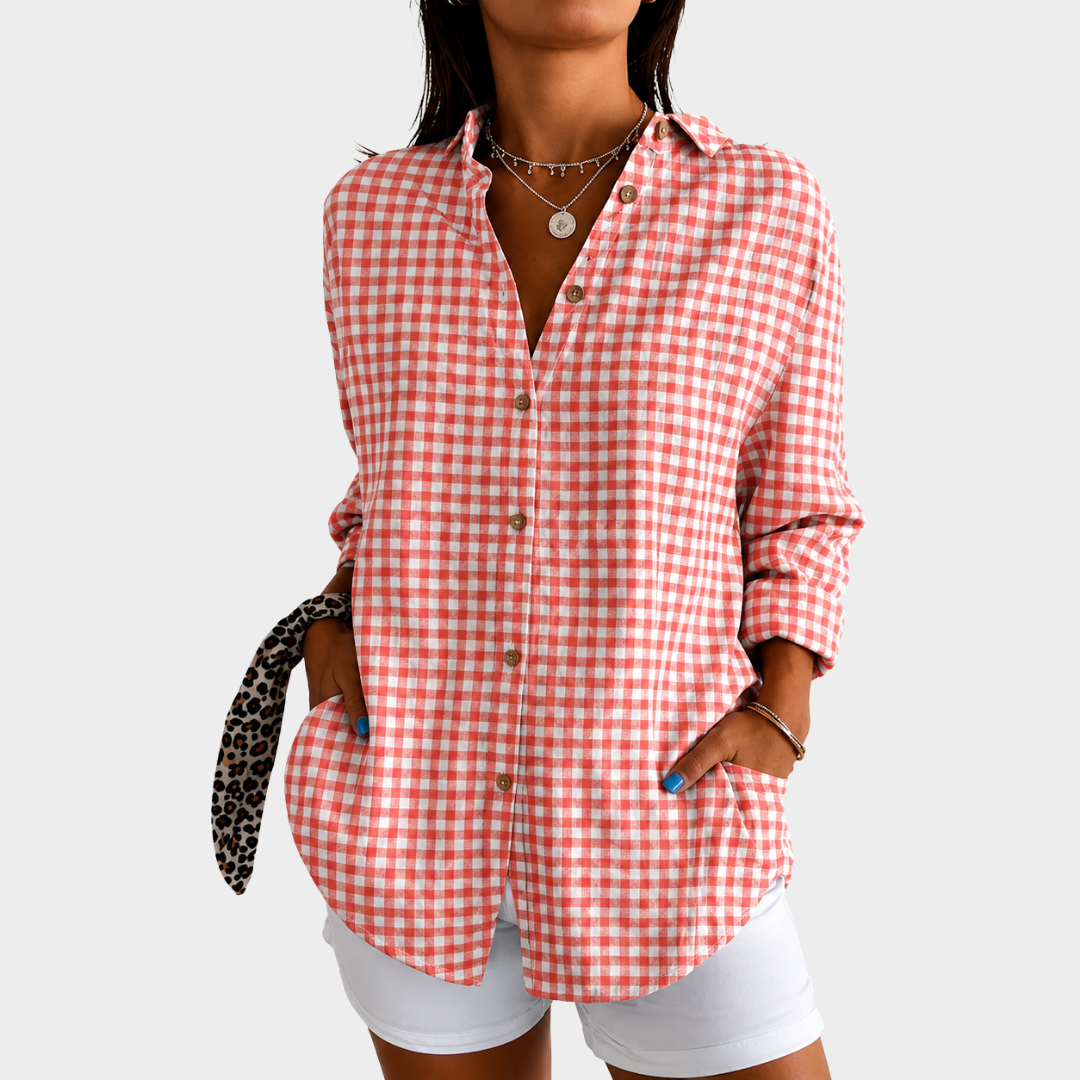 Blusa Fascino Picnic Corallo