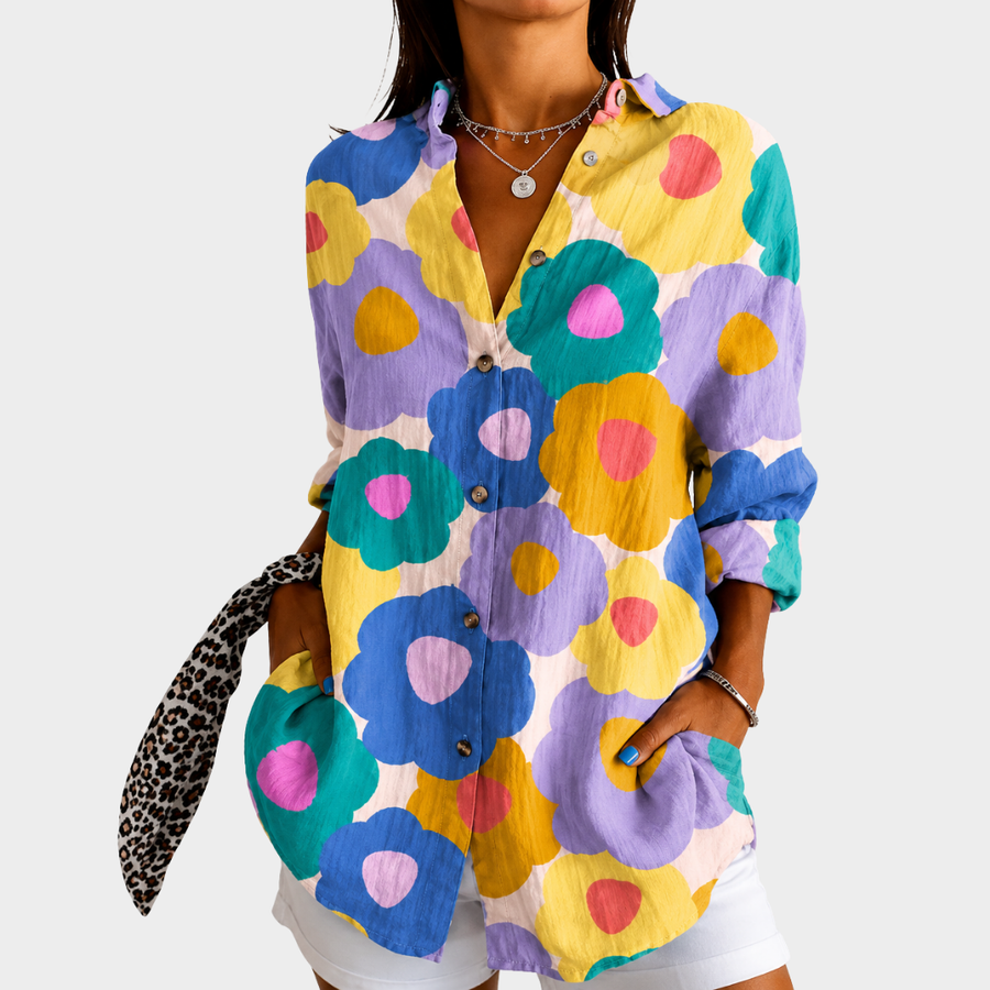 Blusa Giardino di Fiori Pastello