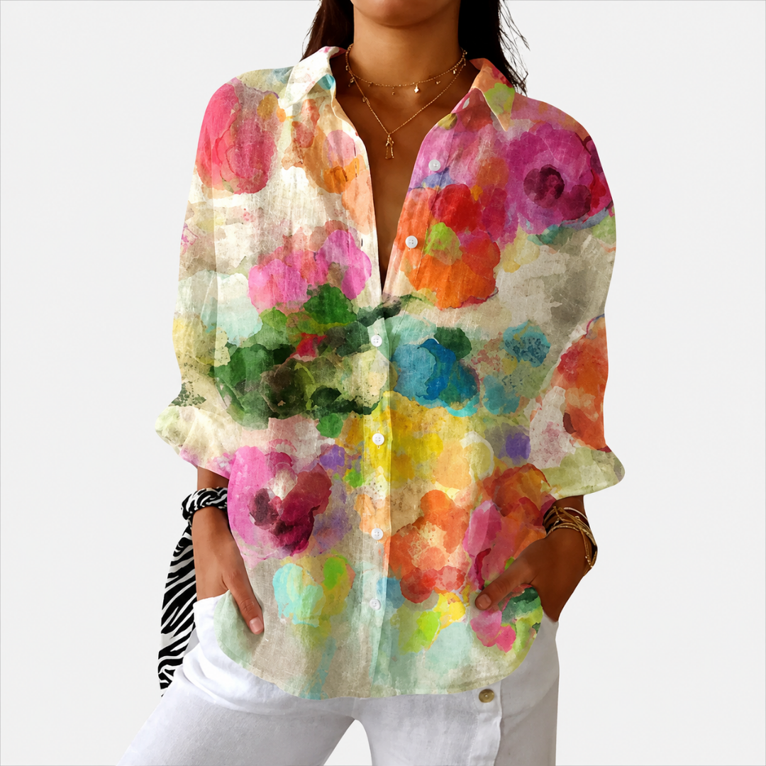 Blusa Leggera Colorata a Stampa