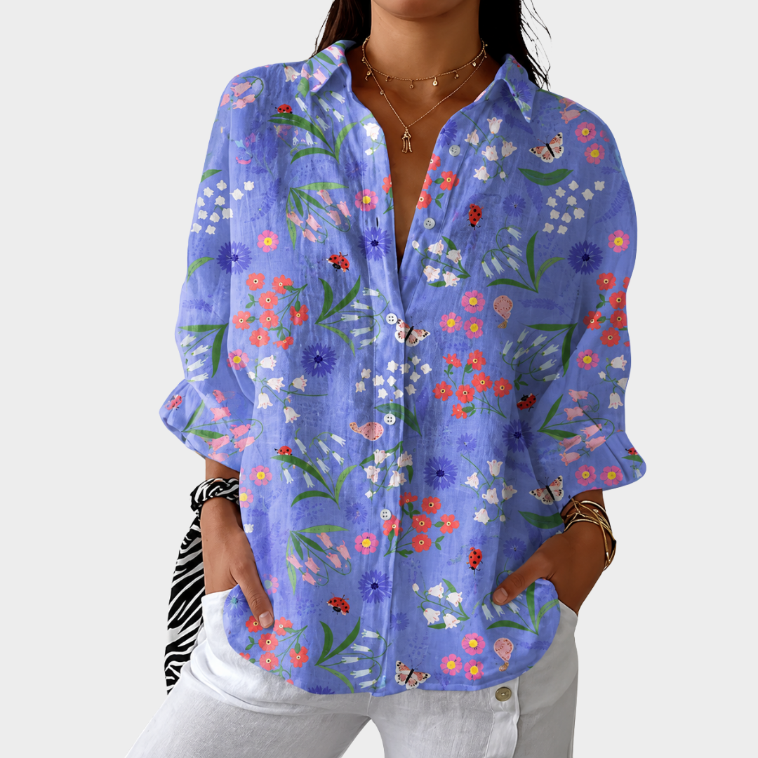 Blusa Leggera Colorata a Stampa