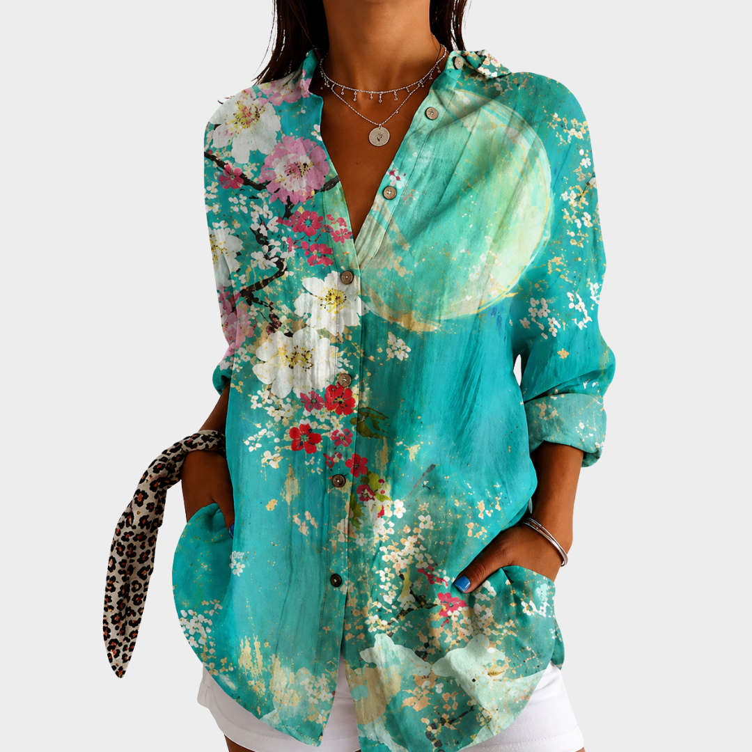 Blusa Fiori Costieri al Chiaro di Luna