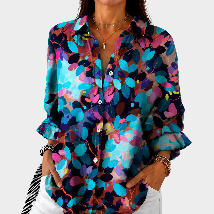 Blusa d'Effetto Giardino al Crepuscolo