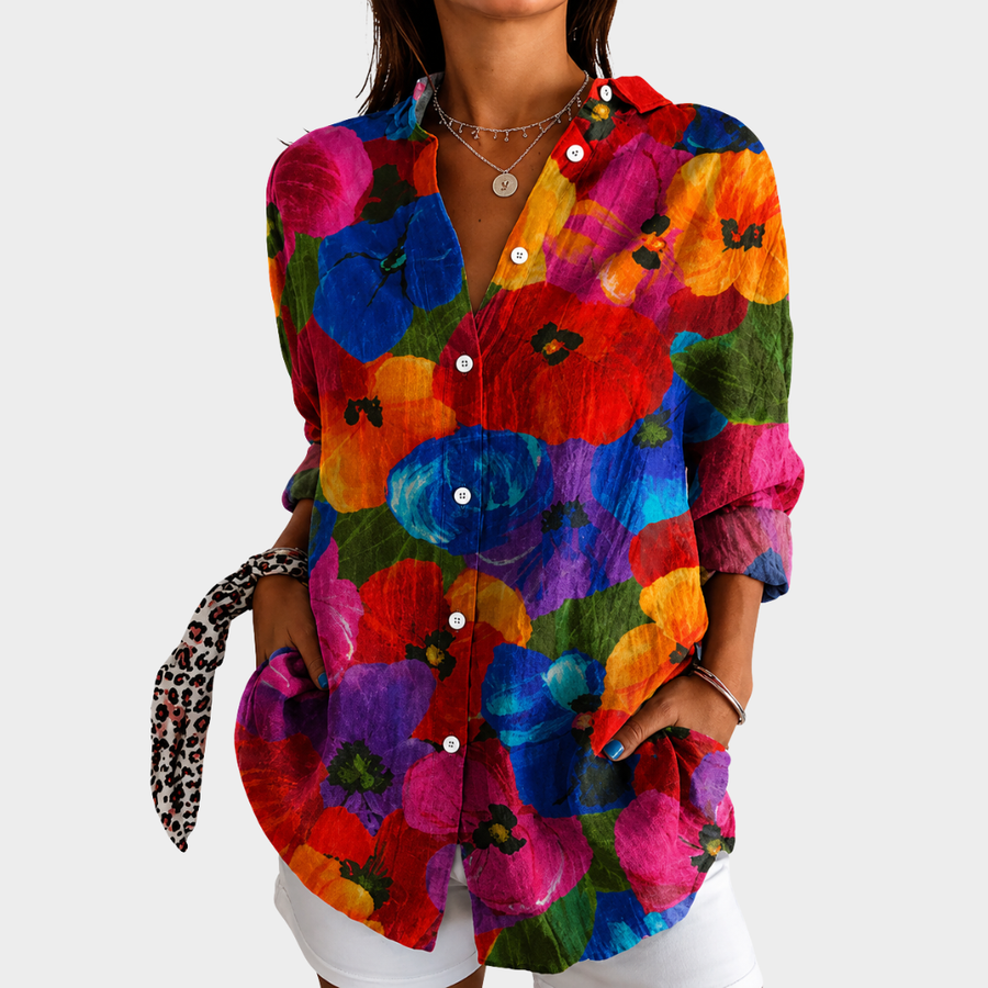 Blusa Fioritura di Giardino Vibrante