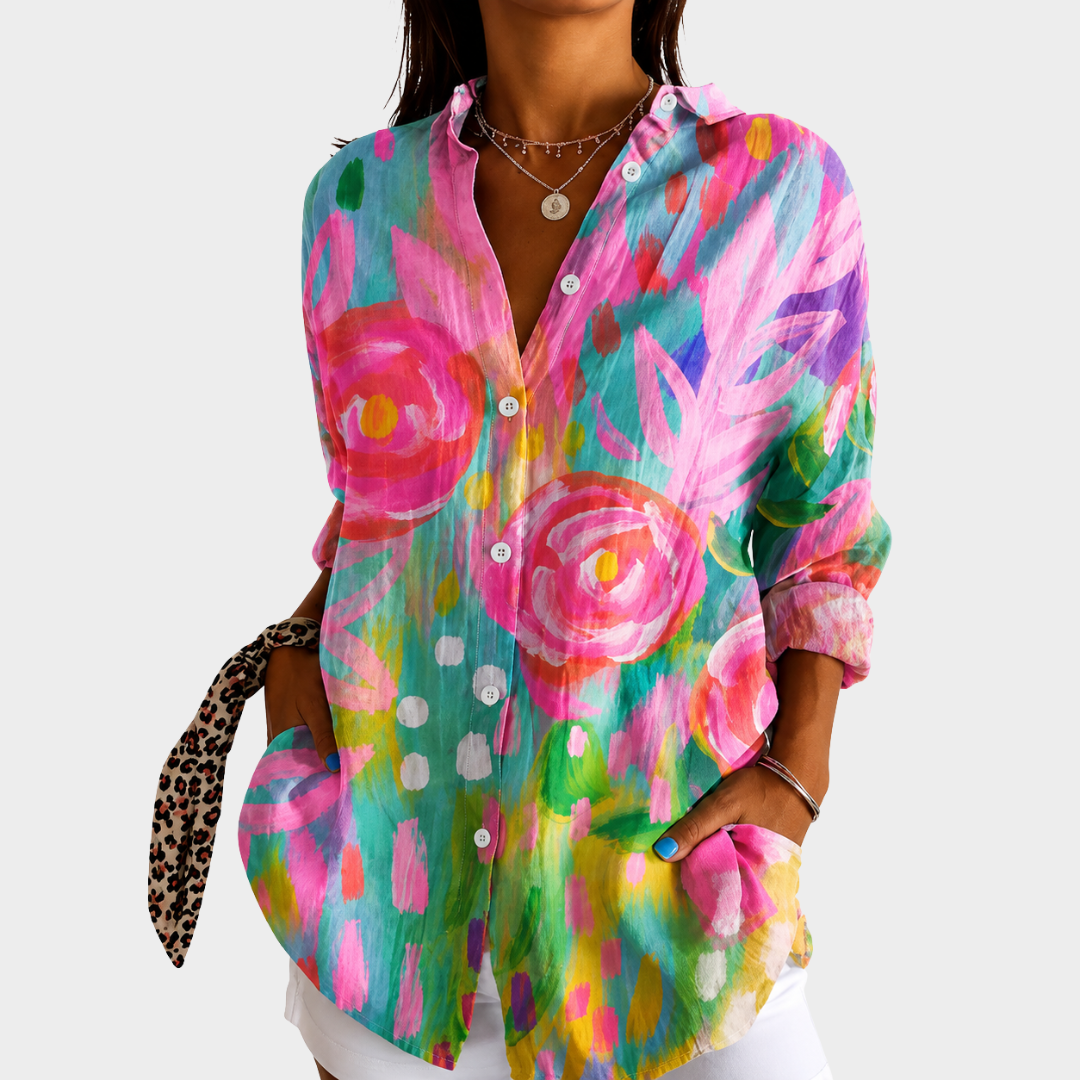 Blusa Brezza di Giardino Dipinto