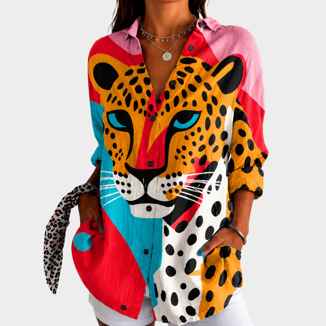 Blusa Volto di Leopardo Audace