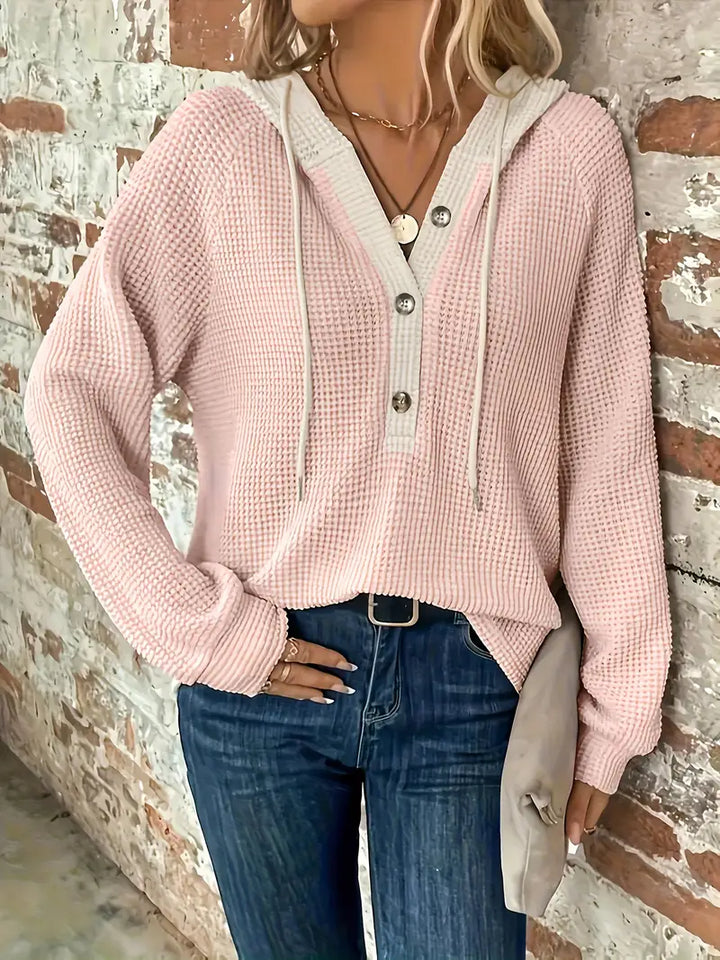 Camila - Felpa con cappuccio a nido d'ape