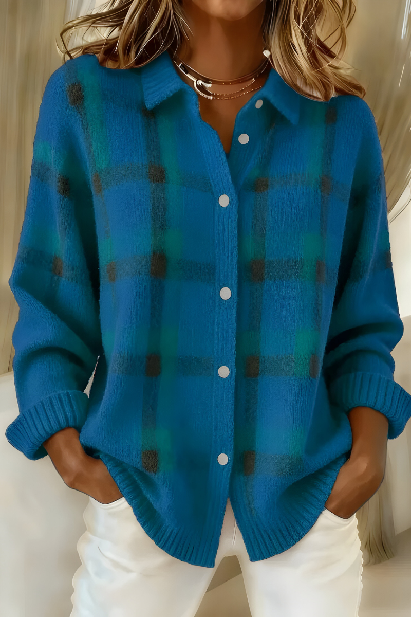 Celia | Cardigan in maglia a quadri