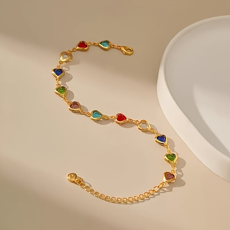 Bracciale unico a forma di cuore