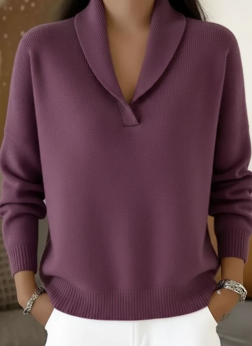 Clara | Maglione Elegante con Collo a V
