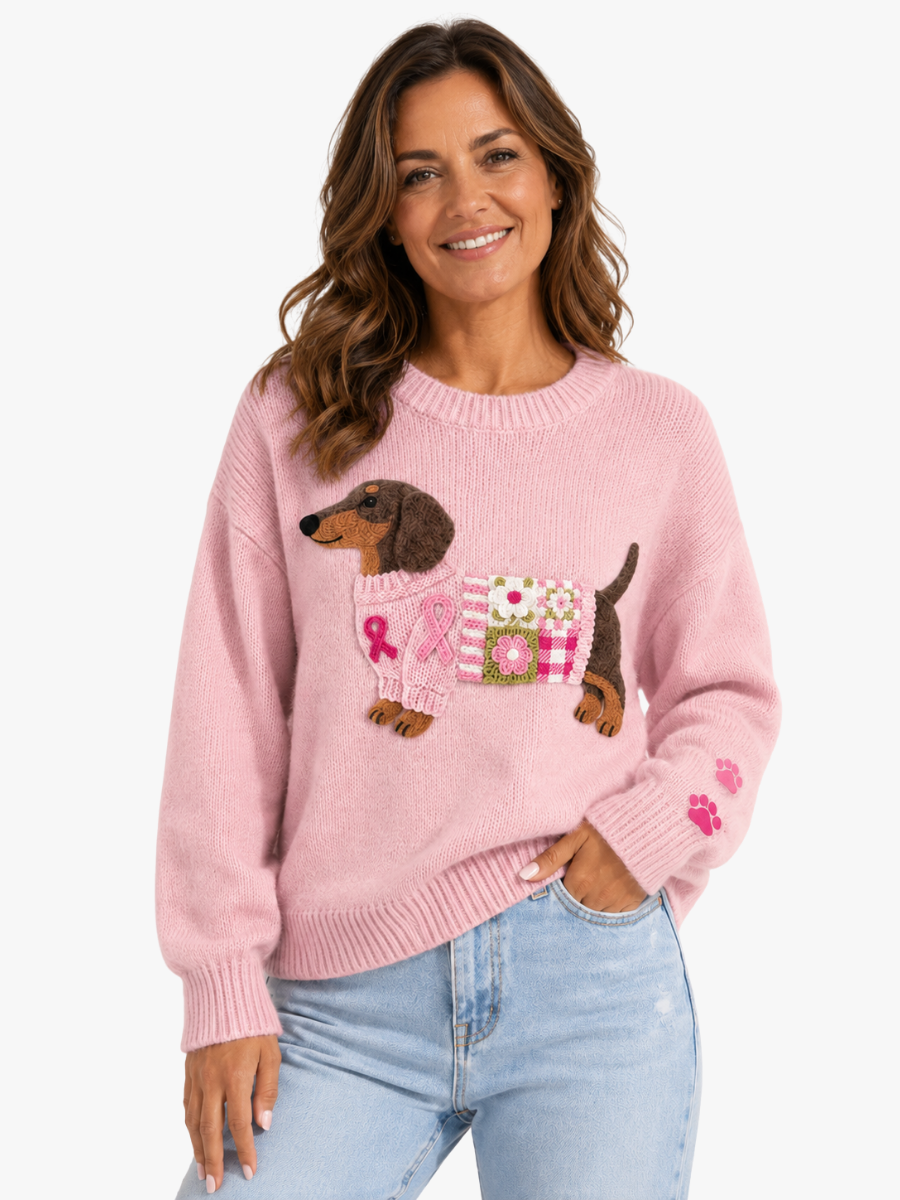 Renata | Maglione in Maglia con Bassotto