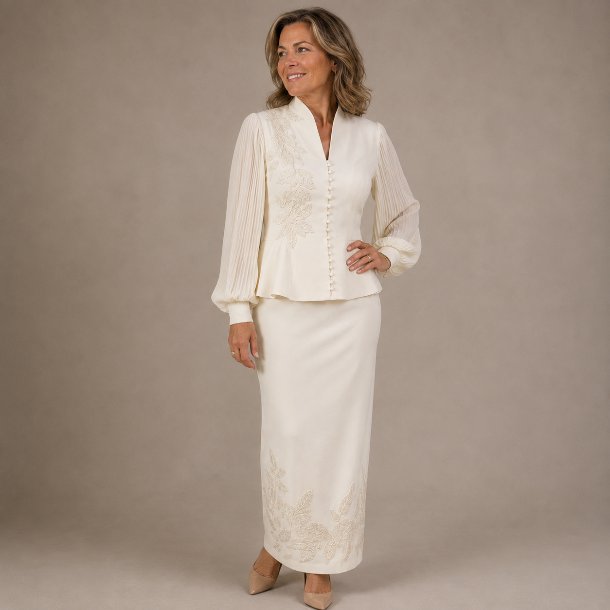 Flora | Completo Elegante con Ricami