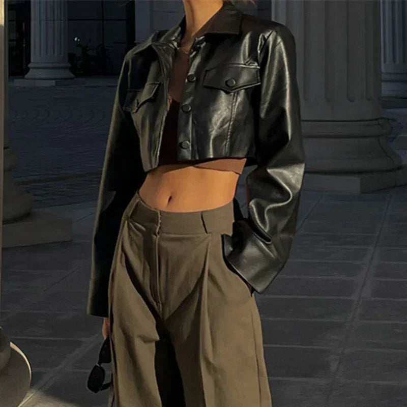 Elisa | Giacca elegante in similpelle