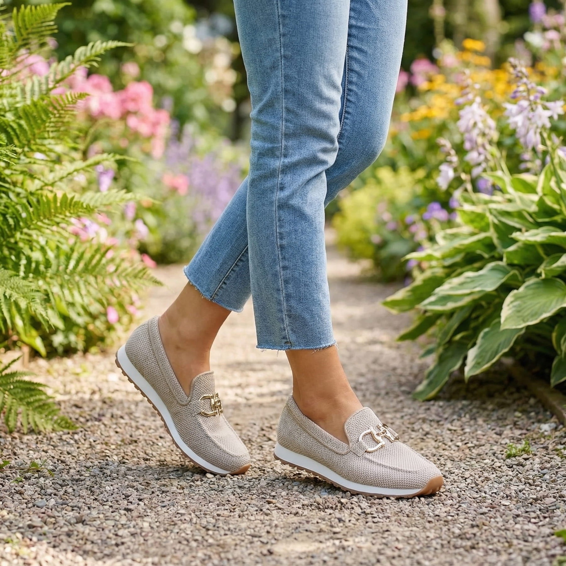 Lia - Sneakers ortopediche modello loafer