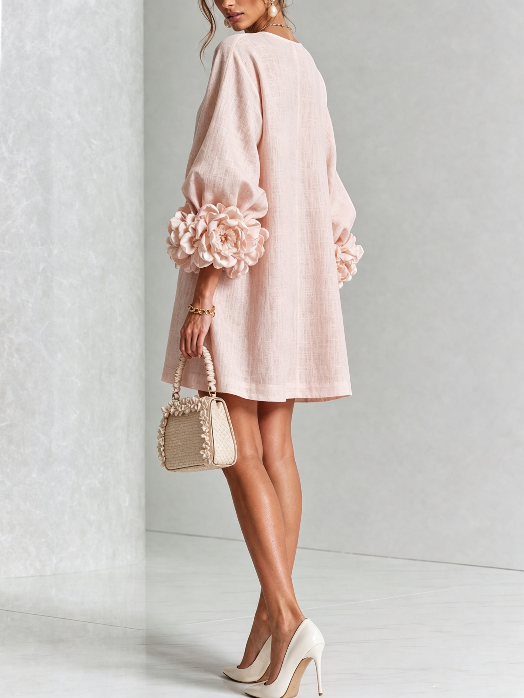 Beatrice | Abito Elegante con Bottoni Floreali