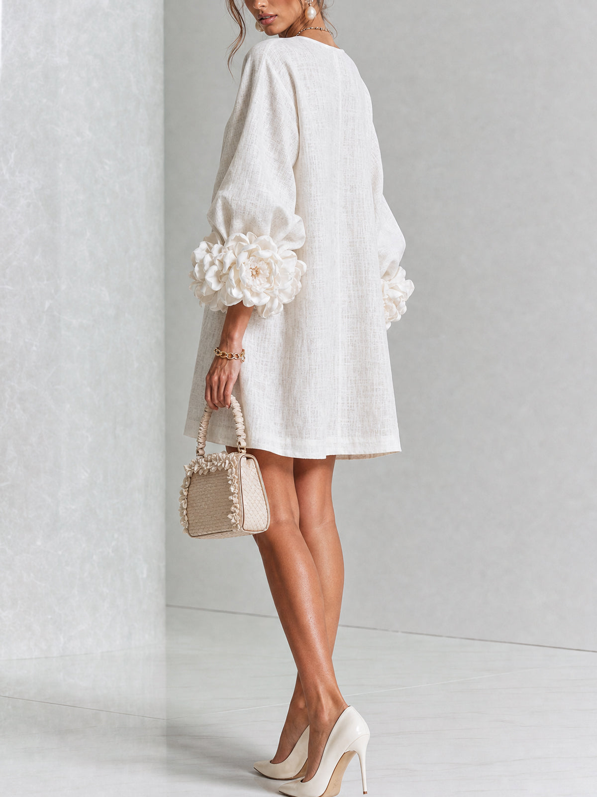Beatrice | Abito Elegante con Bottoni Floreali