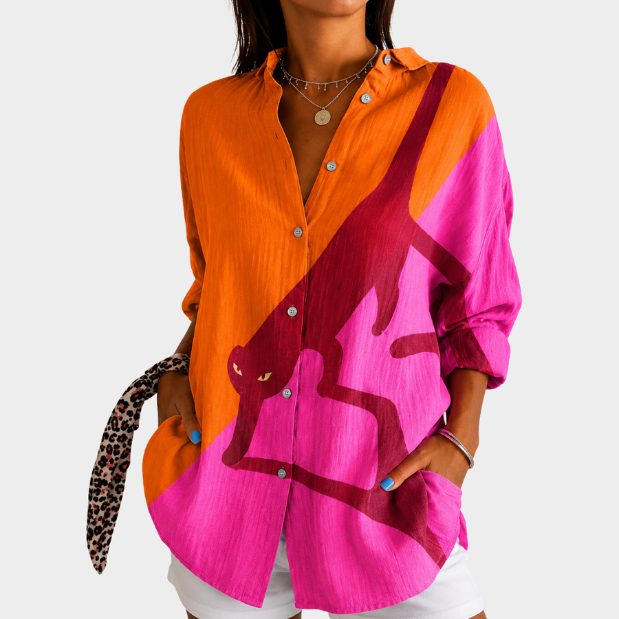 Blusa d'Effetto Safari al Tramonto