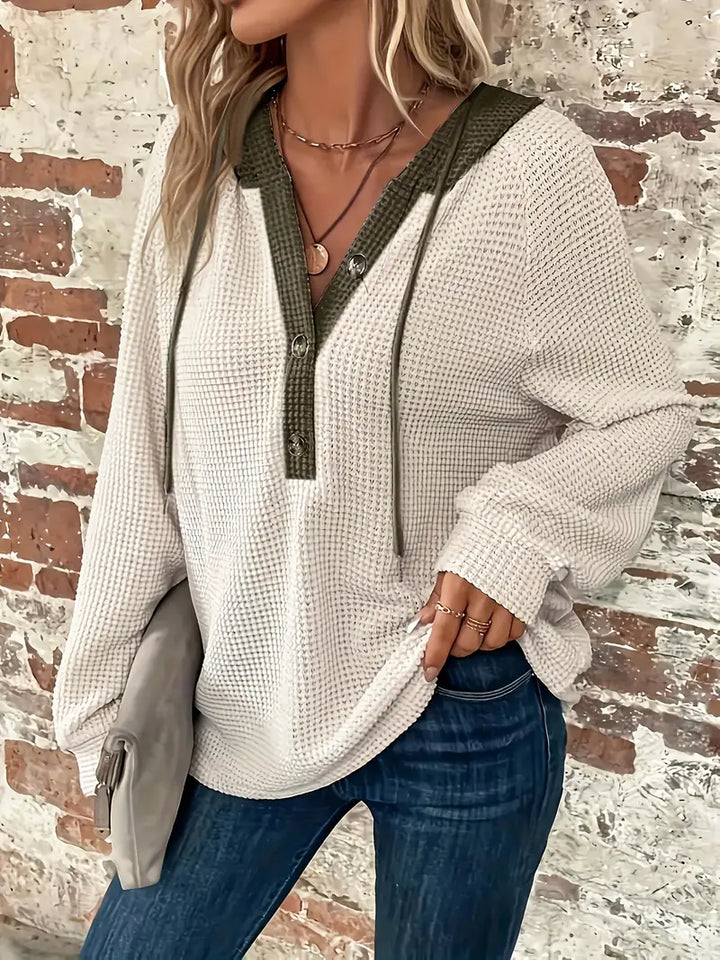 Camila - Felpa con cappuccio a nido d'ape