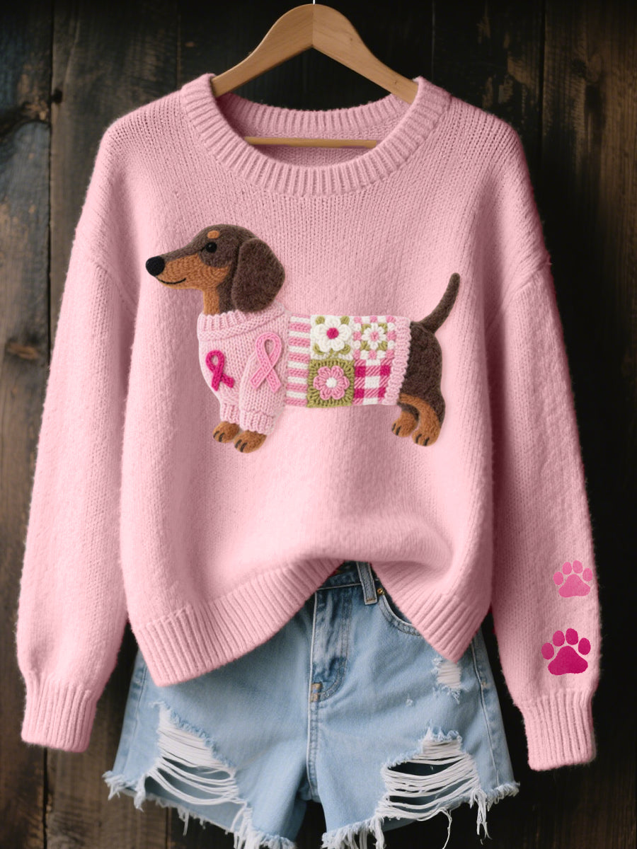 Renata | Maglione in Maglia con Bassotto