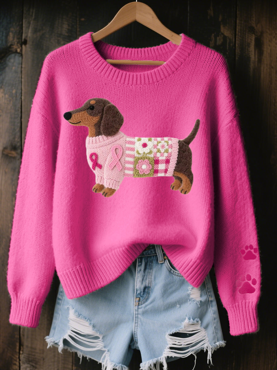Renata | Maglione in Maglia con Bassotto