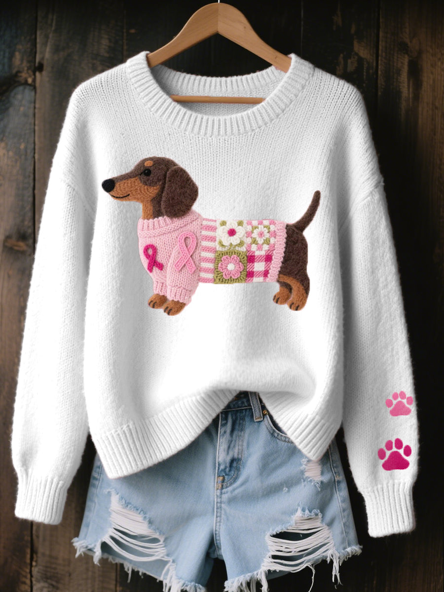 Renata | Maglione in Maglia con Bassotto