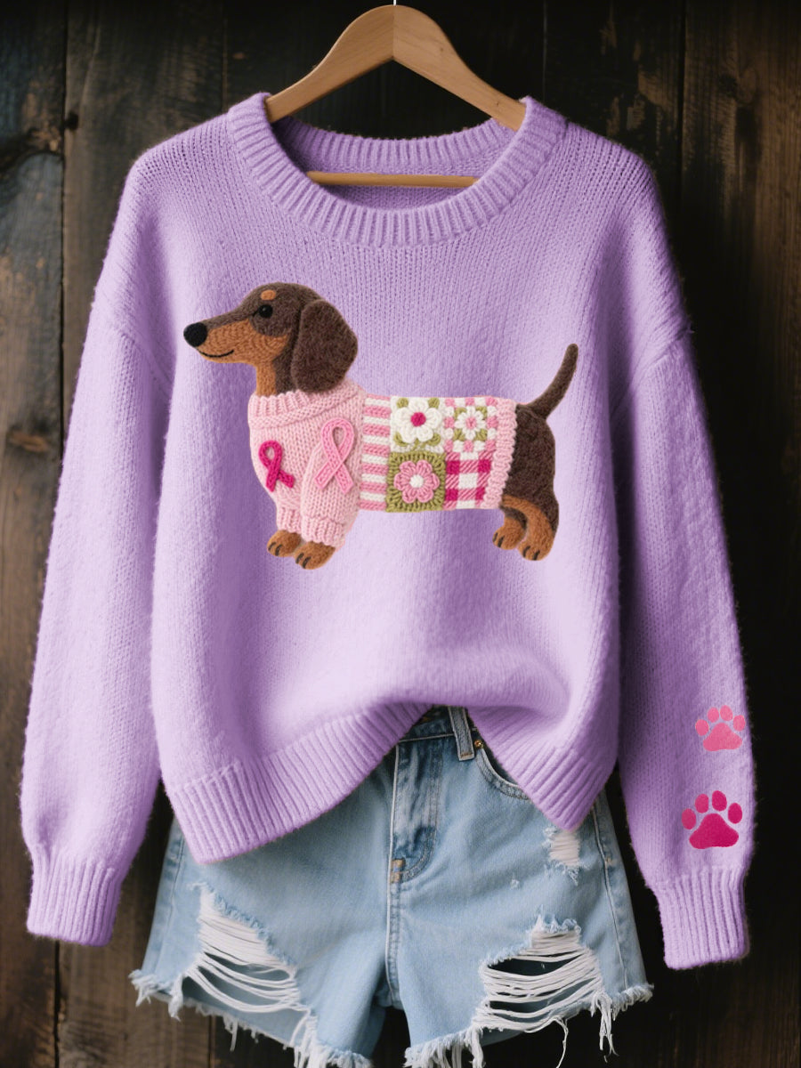 Renata | Maglione in Maglia con Bassotto