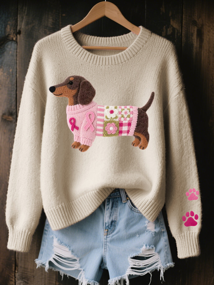 Renata | Maglione in Maglia con Bassotto